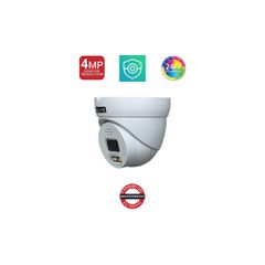 Deterrence IP κάμερα Dome H.265 4MP με AI και IR LED