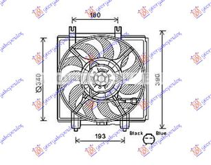 Βεντιλατέρ A/C Βενζίνη - Πετρέλαιο (342 mm) (2pin) (73310SG000) για SUBARU FORESTER 12-15