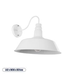 Vintage επιτοίχια απλίκα kelvo® SORD για λάμπα με ντουί E27 AC 220-240V IP20 λευκή 36x42x32cm 01051