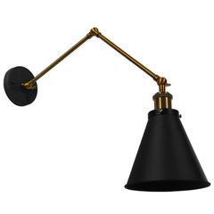 Vintage επιτοίχια απλίκα kelvo® CRUCE για λάμπα E27 1 x E27 AC 220-240V IP20 μαύρο & χρυσό 19x63x77cm 01037