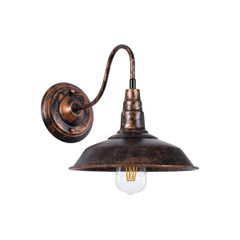 Vintage φωτιστικό τοίχου kelvo® RAY απλίκα με ντουί 1 x E27 AC 220-240V IP20 χάλκινο εφέ σκουριάς 26x37x32cm 01067