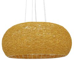 Boho κρεμαστό φωτιστικό FIJI INCASS μονόφωτο καφέ ξύλινο BAMBOO Φ60 5 x E27 AC 220-240V