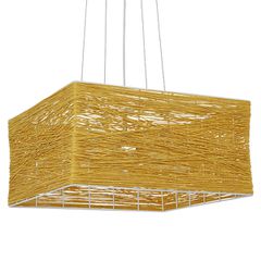 Boho κρεμαστό φωτιστικό INCASS μονόφωτο καφέ ξύλινο Bamboo 5 x E27 AC 220-240V