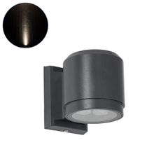 Μοντέρνο επιτοίχιο φωτιστικό LED kelvo® WALLLIGHT-SONA 12W 1140lm DC 24V IP67 φυσικό λευκό 4500K γκρι ανθρακί ματ 9.5x13x11cm