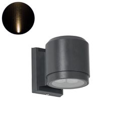 Μοντέρνα επιτοίχια απλίκα LED kelvo® WALLLIGHT-SONA 12W 1080lm 5° DC 24V IP67 θερμό λευκό 2700K CREE COB chip γκρι ανθρακί ματ 9.5 x 13 x 11cm