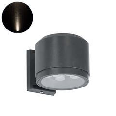 Μοντέρνα επιτοίχια απλίκα LED kelvo® WALLLIGHT-GONA 24W 2280lm φυσικό λευκό 4500K DC 24V IP67 γκρι ανθρακί ματ 13x16.5x5cm