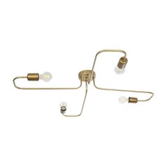 Vintage πολύφωτο οροφής MOORNA με 4 ντουί E27 AC 220-240V IP20 χρυσό 97x97x7cm