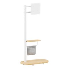 BRATECK βάση τηλεόρασης δαπέδου FS54-22T-02W, 17-43", έως 15kg, με ράφι & ροδάκια