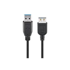 GOOBAY καλώδιο προέκτασης USB 74149, 5Gbps, USB 3.0, 15W, 2m, μαύρο