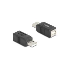 DELOCK αντάπτορας USB σε USB Type B 67202, 480Mbps, μαύρος