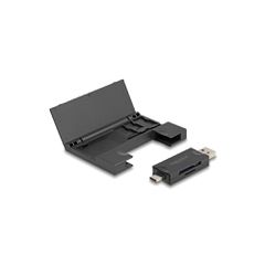 DELOCK card reader 91014 για SD & micro SD, με θήκη, USB/USB-C, 5Gbps, μαύρο