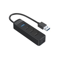 ORICO USB hub TWU32-4A, 4x θυρών, USB 3.0, 5Gbps, USB σύνδεση, έξτρα τροφοδοσία, μαύρο