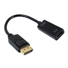 Αντάπτορας POWERTECH DisplayPort σε HDMI CAB-DP076, 4K/60Hz, 0.1m, μαύρος