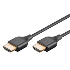 Καλώδιο GOOBAY HDMI 75299 με Ethernet, slim, 8K/60Hz, 48 Gbps, 2m, μαύρο