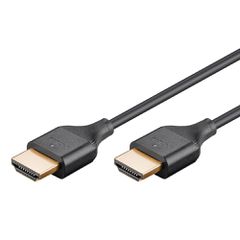 Καλώδιο GOOBAY HDMI 75294 με Ethernet, slim, 4K/60Hz, 18 Gbps, 2m, μαύρο