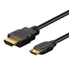 Καλώδιο GOOBAY mini HDMI σε HDMI 74083 με Ethernet, 4K/60Hz, 18 Gbps, 2m, μαύρο