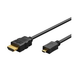 Καλώδιο GOOBAY micro HDMI σε HDMI 53781 με Ethernet, 4K/60Hz, 1m, μαύρο