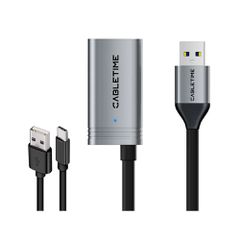 CABLETIME καλώδιο προέκτασης USB CT-AMAFA3, active, 5Gbps, 5m, μαύρο