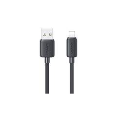 USAMS καλώδιο Lightning σε USB US-SJ694, 2.4A, 480Mbps, 2m, μαύρο