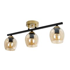Vintage τρίφωτο φωτιστικό οροφής RADIAM με 3 ντουί E27 AC 220-240V IP20 πολύχρωμο 60x13x16cm