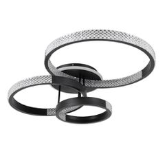 Φωτιστικό οροφής kelvo® DIAMOND LED 67W 6700lm 360° AC 220-240V IP20 ρυθμιζόμενο λευκό CCT με χειριστήριο 2700K-6000K dimmable μαύρο ματ 60x40x14cm