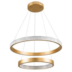 Κρεμαστό φωτιστικό οροφής LED kelvo® DIAMOND 75W 7500lm 360° AC 220-240V IP20 ρυθμιζόμενο λευκό CCT με χειριστήριο από 2700K έως 6000K ντιμαριζόμενο χρυσό 60x60x40cm