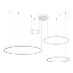 Κρεμαστό φωτιστικό οροφής LED kelvo® VENOM 150W 15000lm 120° AC 220-240V IP20 ρυθμιζόμενο λευκό CCT με χειριστήριο από 2700K έως 6000K ντιμαριζόμενο λευκό ματ 150x90x60cm