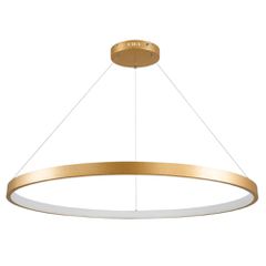 Κρεμαστό φωτιστικό οροφής LED kelvo® NEMESIS 75W 7500lm 180° AC 220-240V IP20 ρυθμιζόμενο λευκό CCT με χειριστήριο από 2700K έως 6000K ντιμμαριζόμενο χρυσό πλατίνα 100x100x4cm