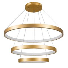 Κρεμαστό φωτιστικό οροφής LED kelvo® NEMESIS 120W 12000lm 180° AC 220-240V IP20 ρυθμιζόμενο λευκό CCT με χειριστήριο από 2700K έως 6000K ντιμμαριζόμενο χρυσό πλατίνα 80x80x80cm KLV-101-0222