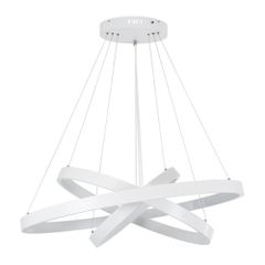 Κρεμαστό φωτιστικό οροφής LED kelvo® NEMESIS 120W 12000lm 180° AC 220-240V IP20 ρυθμιζόμενο λευκό CCT με χειριστήριο από 2700K έως 6000K ντιμμαριζόμενο λευκό ματ 80x80x80cm