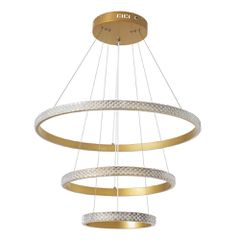 Κρεμαστό φωτιστικό οροφής LED kelvo® DIAMOND 100W 10000lm 180° AC 220-240V IP20 ρυθμιζόμενο λευκό CCT με χειριστήριο από 2700K έως 6000K ντιμμαριζόμενο χρυσό 60x60x60cm KLV-101-0238