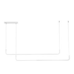 Κρεμαστό φωτιστικό οροφής LED kelvo® LINARIA 72W 7200lm 180° AC 220-240V IP20 ρυθμιζόμενο λευκό CCT με χειριστήριο από 2700K έως 6000K ντιμμαριζόμενο λευκό ματ 130x4x25cm