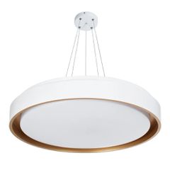 Κρεμαστό φωτιστικό οροφής LED kelvo® BARCHETTA 72W 7200lm 120° AC 220-240V IP20 ρυθμιζόμενο λευκό CCT με χειριστήριο από 2700K έως 6000K ντιμμάριζομενο λευκό & σαμπανιζέ χρυσό ματ 48x48x8.2cm