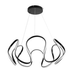 Κρεμαστό φωτιστικό οροφής LED kelvo® TARANTULA 120W 12000lm 360° AC 220-240V IP20 ρυθμιζόμενο λευκό CCT με χειριστήριο από 2700K έως 6000K ντιμμαριζόμενο μαύρο ματ 78x78x31.5cm