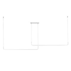 Κρεμαστό φωτιστικό οροφής LED kelvo® LINARIA 72W 7200lm 180° AC 220-240V IP20 ρυθμιζόμενο λευκό CCT με χειριστήριο από 2700K έως 6000K ντιμμάριζόμενο λευκό ματ 220x4x25cm