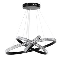 Κρεμαστό φωτιστικό οροφής LED kelvo® DIAMOND 100W 10000lm 180° AC 220-240V IP20 ρυθμιζόμενο λευκό CCT με χειριστήριο από 2700K έως 6000K ντιμμαριζόμενο μαύρο ματ 60x60x60cm