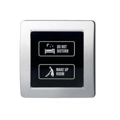 STARPRO SP-B100 εσωτερική μονάδα ενδείξεων DND/MUR αφής με φωτιζόμενο φόντο ασημί 86x86mm