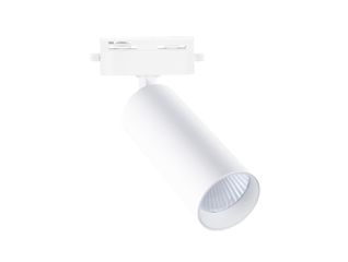 LED σποτ ράγας 2 γραμμών COB 10W ντιμαριζόμενο 230V θερμό λευκό φως 4000K 36° λευκό Φ54x153mm