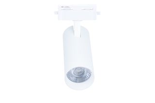 LED σποτ ράγας 2 γραμμών COB 20W ντιμαριζόμενο 230V θερμό λευκό φως 3000K 2400lm 36° λευκό Φ74x175mm