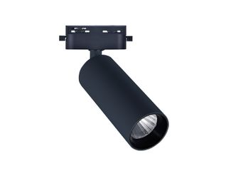 LED σποτ ράγας 2 γραμμών COB 10W ντιμαριζόμενο 230V θερμό λευκό φως 3000K 1200lm 36° μαύρο Φ54x153mm