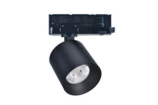 LED σποτ ράγας 4 γραμμών (τριφασικό) COB 30W 230V θερμό λευκό 3000K 38° μαύρο Φ88x88mm