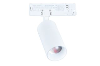 LED σποτ τριφασικής ράγας 4 γραμμών COB ρυθμιζόμενο 10W 230V θερμό φως 3000K Φ55x110mm λευκό