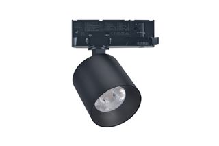 LED σποτ τριφασικής ράγας 4 γραμμών COB 30W ντιμαριζόμενο 230V ενδιάμεσο φως 4000K 38° Φ88x88mm μαύρο