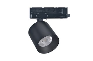 LED σποτ ράγας 4 γραμμών 40W ντιμαριζόμενα 230V θερμό φως 3000K 38° διαστάσεις D:98mm L:95mm μαύρο