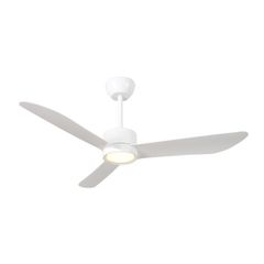 Ανεμιστήρας οροφής αδιάβροχος IP66 λευκός με LED φως 20W, τηλεχειριστήριο & χρονοδιακόπτη, Φ127, DC 31W (300-25083)