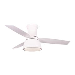 Ανεμιστήρας οροφής με φως LED 22W CCT, DC μοτέρ 35W 2680lm, 3 πτερύγια, τηλεχειριστήριο & χρονοδιακόπτη, λευκό ματ Φ112cm (FANRX44041W)
