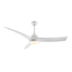 Ανεμιστήρας οροφής λευκός dimmable με LED 24W 2400lm, μοτέρ DC 45W, 1320mm, 3 πτερύγια ABS, τηλεχειριστήριο & χρονοδιακόπτη (FANGS419W)