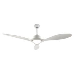 Ανεμιστήρας οροφής λευκός 1320mm με LED 24W 2400lm, 3 πτερύγια ABS, τηλεχειριστήριο και χρονοδιακόπτη (FANGS424W)