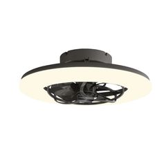 Ανεμιστήρας οροφής μαύρος με 8 πτερύγια PC, LED 50W 5460 lm, DC μοτέρ 15W, dimmable, τηλεχειριστήριο & χρονοδιακόπτης, Ø560 mm (FAN3231618)