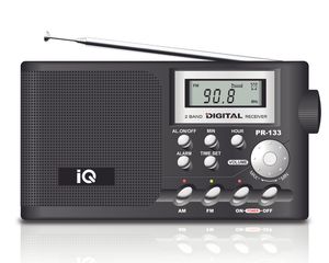 Ψηφιακό ραδιόφωνο PR-133 black με μεγάλη οθόνη LCD και υποδοχή ακουστικών